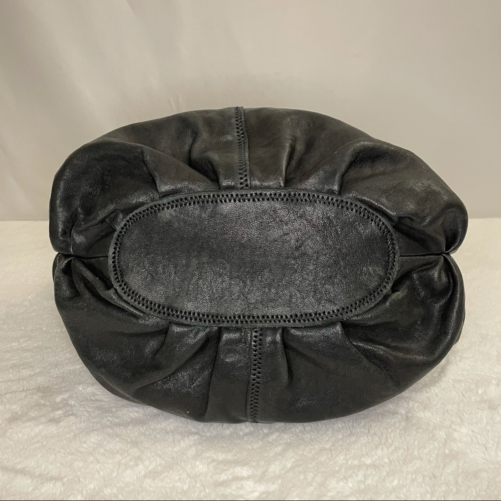 Lucky Brand Italian Leather Shoulder Bag Black - Picture 4 of 12